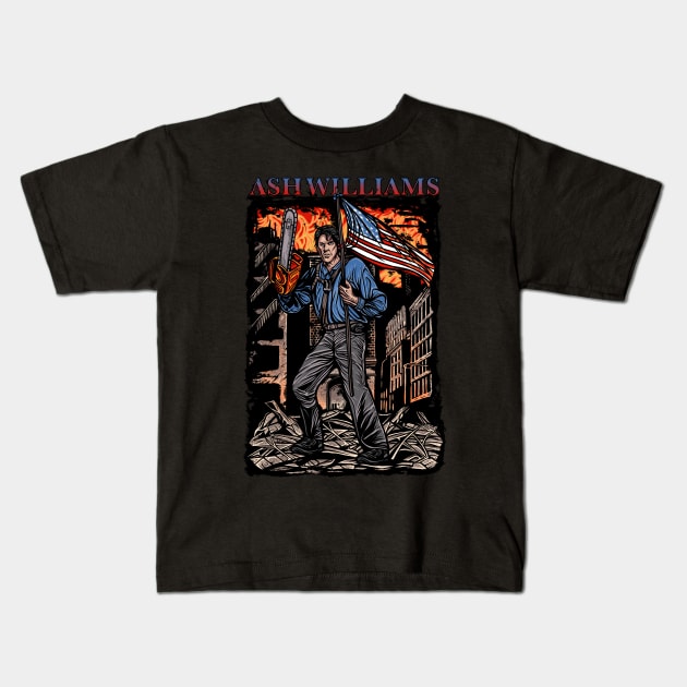 Ash Williams Kids T-Shirt by Mikeywear Apparel